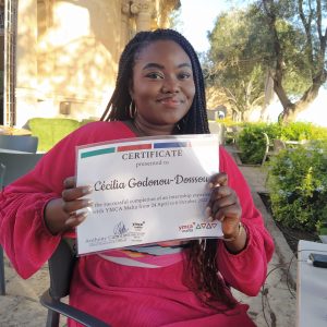 2023 Interns receive their certificate of participation from the YMCA Malta