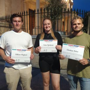2023 Interns receive their certificate of participation from the YMCA Malta