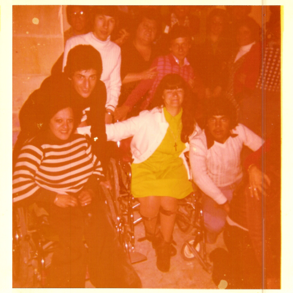 It's always been fun to stay at the YMCA. Dec 1976, Gathering with handicapped and orphans