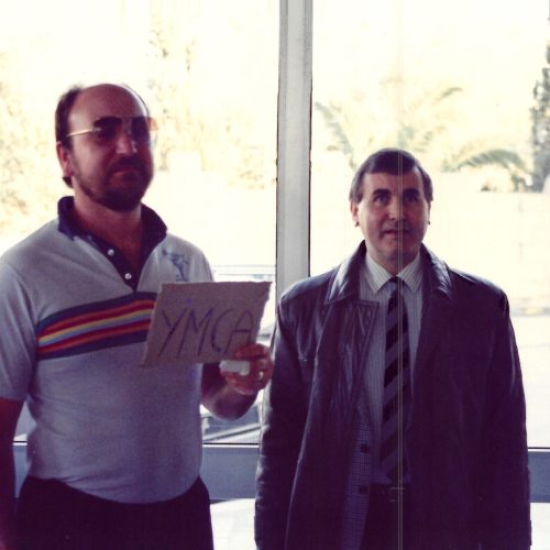 Our delegation await Mr. Slopianka at Malta International Airport, March 1989
