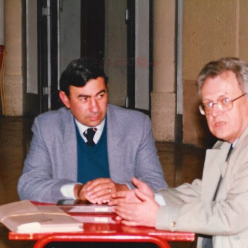 Representatives of YMCA Valletta meet with Mr. Slopianka on his tour of Malta.