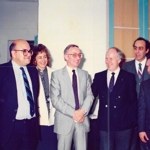 Members of the Maltese Government delegation mingle with YMCA members.