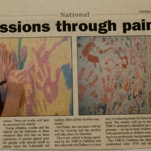 An invitation in The National inviting readers to participate in the open canvas event.