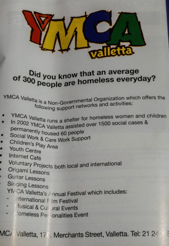 Back cover of original concert book.