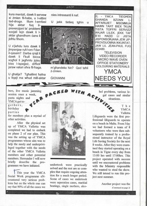 Detail of Y Do It, Volume 1, Issue 1. May 1997.