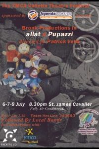 Original poster for 'Allat u Pupazzi', part of the Theatre Festival during the 5th YMCA Valletta Festival.
