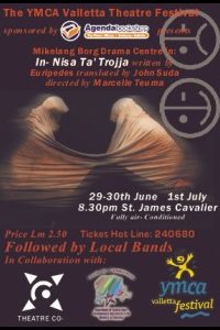 Original poster for 'In-Nisa Ta' Trojja', part of the Theatre Festival during the 5th YMCA Valletta Festival.