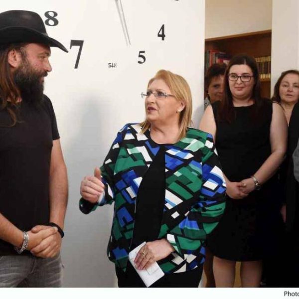 H.E. Marie-Louise Coleiro Preca & speaks to Head of YMCA Valletta Board Mr. Jean Paul Mifsud at the opening of our new premises.
