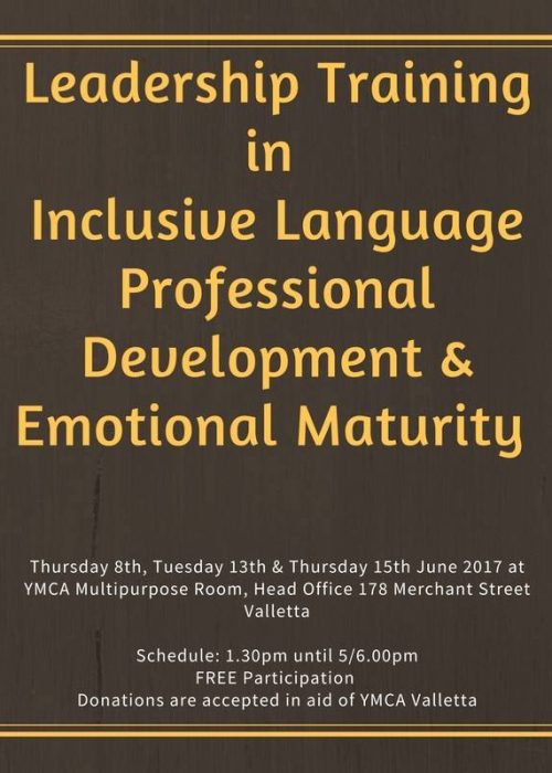 We offer Leadership Training in Inclusive Language, Professional Development & Emotional Maturity.