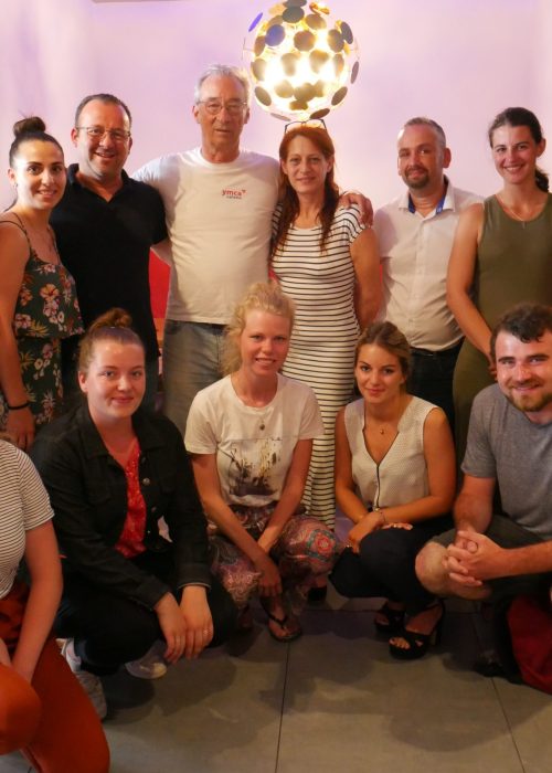 Our team of staff and interns pose for a photo during an outing with shelter residents.
