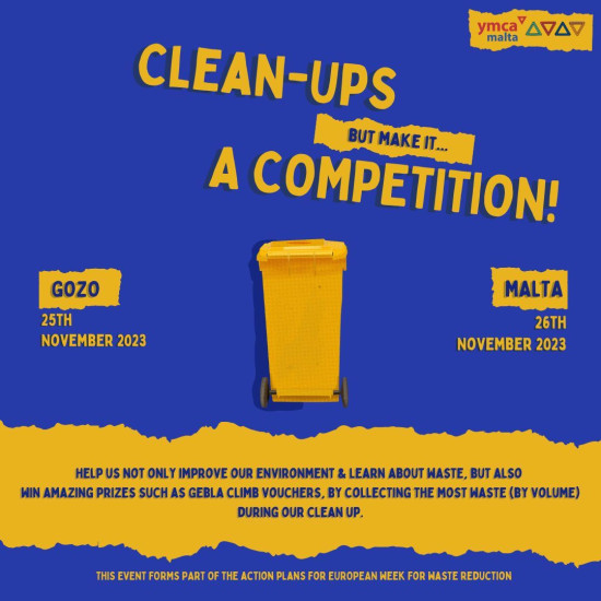 YMCA Malta activates the public to clean up our islands as part of European Week for Waste Reduction.