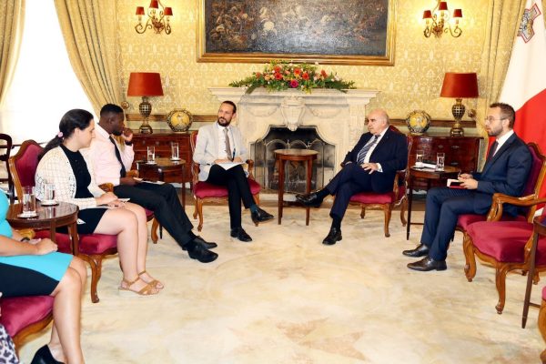 H.E George Vella Meets Platform Against Homelessness Members