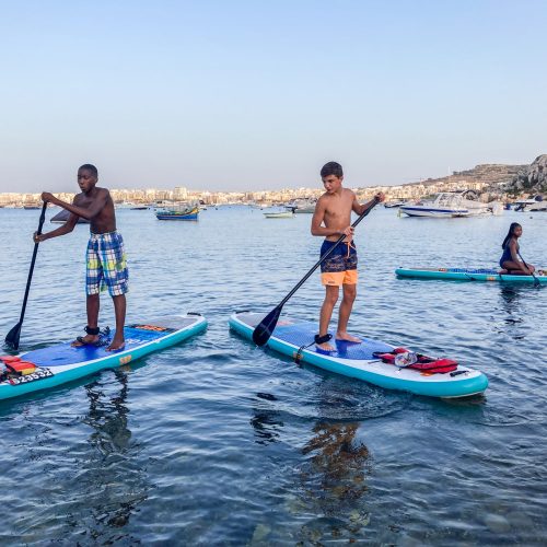 Stand-up Paddling as part of the Summer Y'EXPLORE Programme.