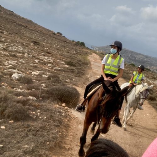 Horse-riding as part of the Summer Y'EXPLORE Programme.
