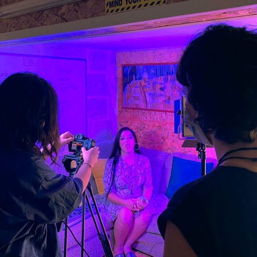 The Youth Media Lab offers young people opportunities to gain training in media production equipment including cameras, lighting, audio, and image/sound editing software.
